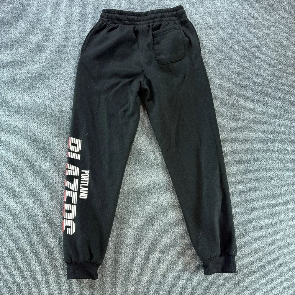 NBA Portland Trail Blazers Youth Black Fleece Jogger Sweatpants Kids L 14-16